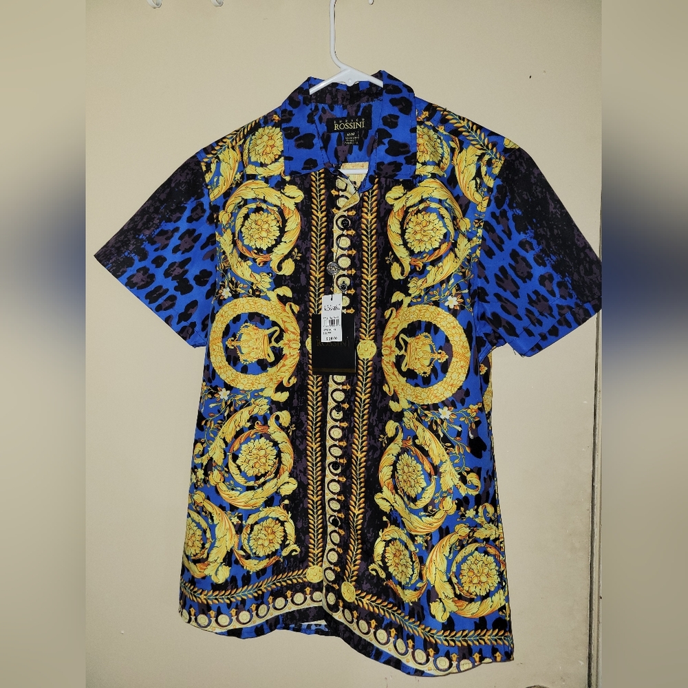 NWT Enrico Rossini Medium blue Yellow